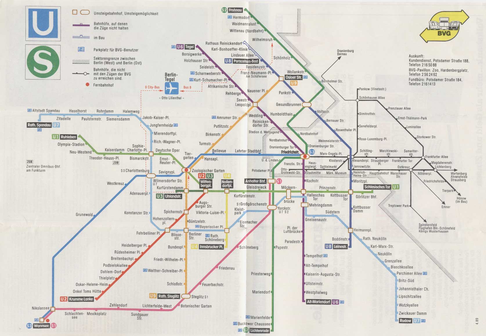 Historische der BVG 1987 1992